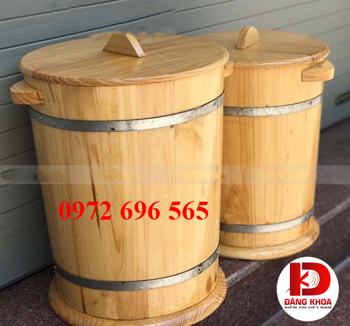 Thùng đựng gạo bằng gỗ đang được phổ biến trên thị trường